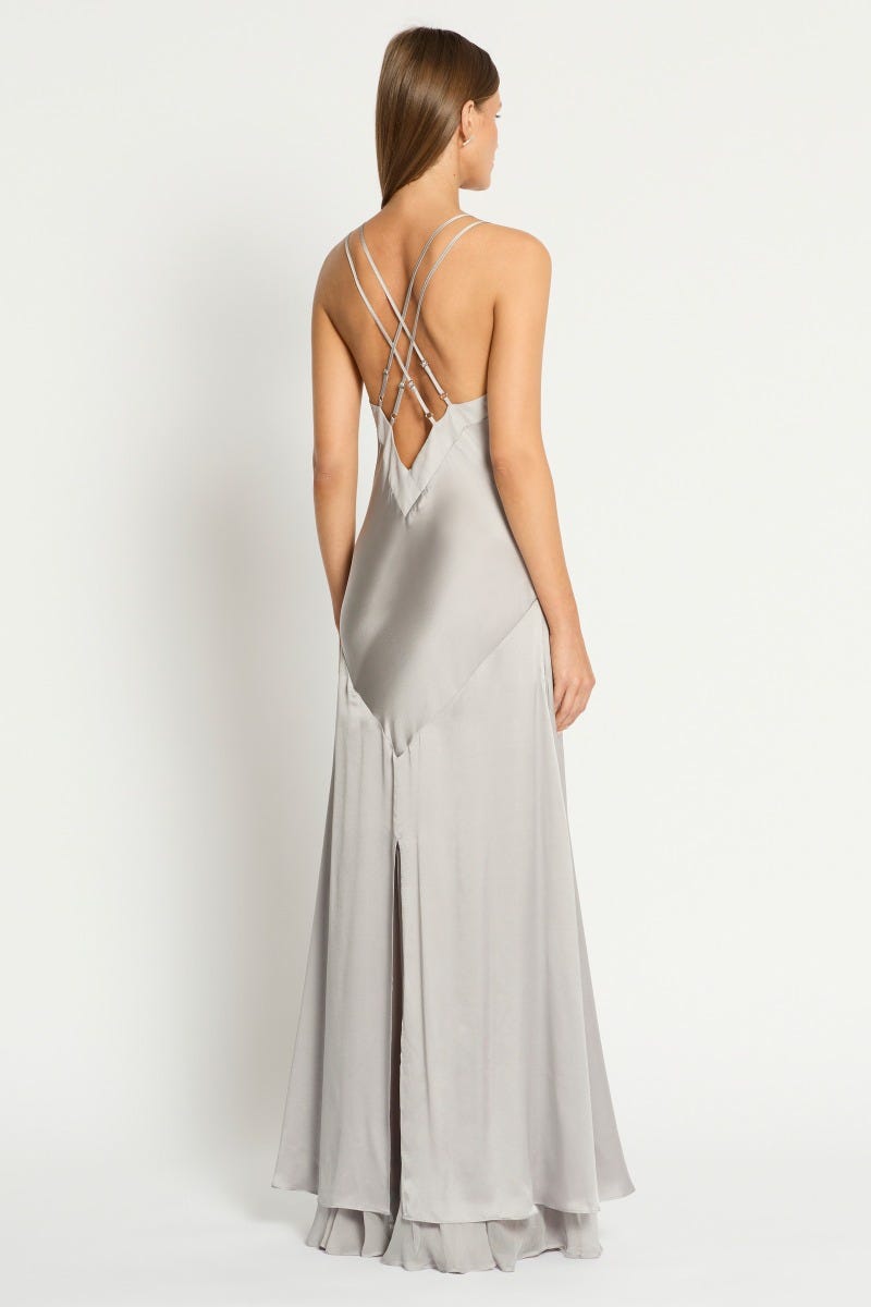 Sass and sale bide silver dress
