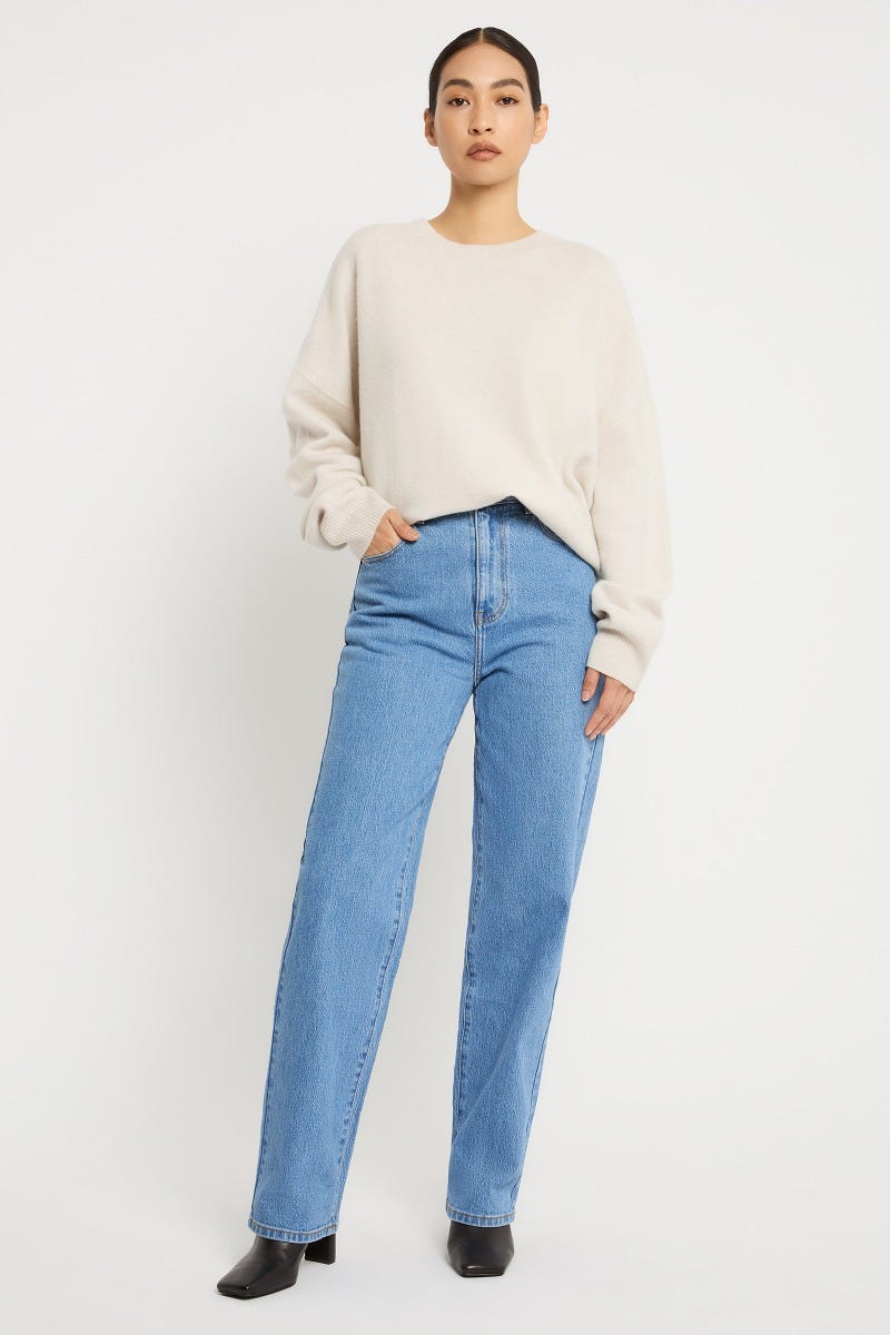 Sass Bide Women s High Rise Straight Leg Jean