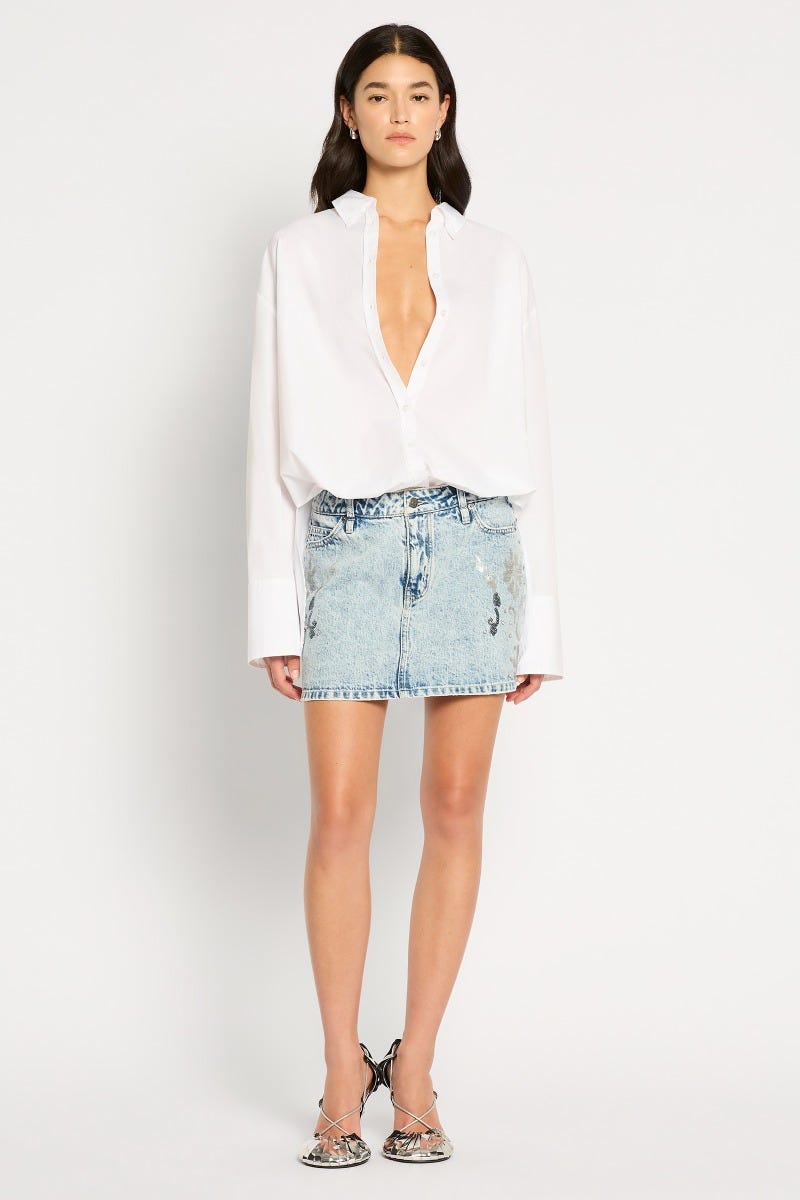 Sass Bide Women s Wallflower Denim Skirt