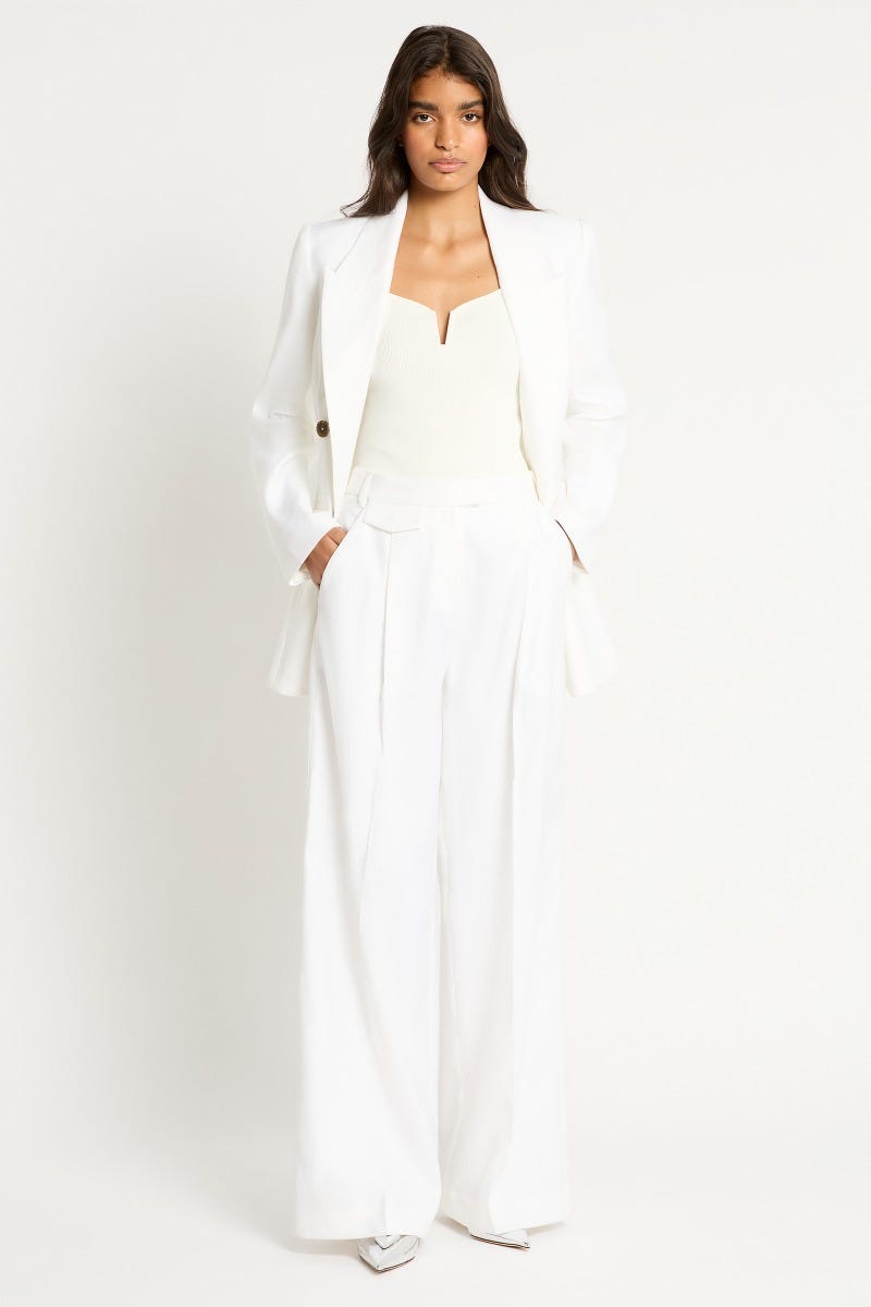 Ivory pantsuit hot sale
