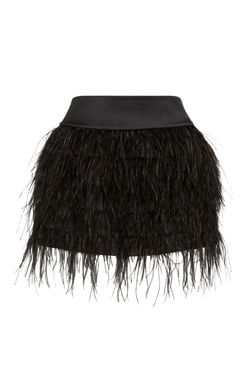 Feather ruffle skirt cheap