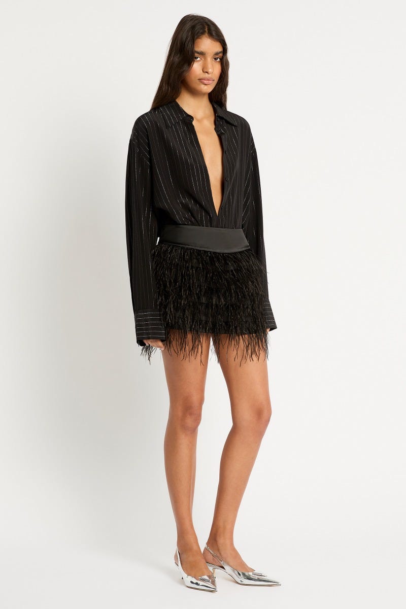 Sass Bide Women s Ruffle My Feathers Skirt