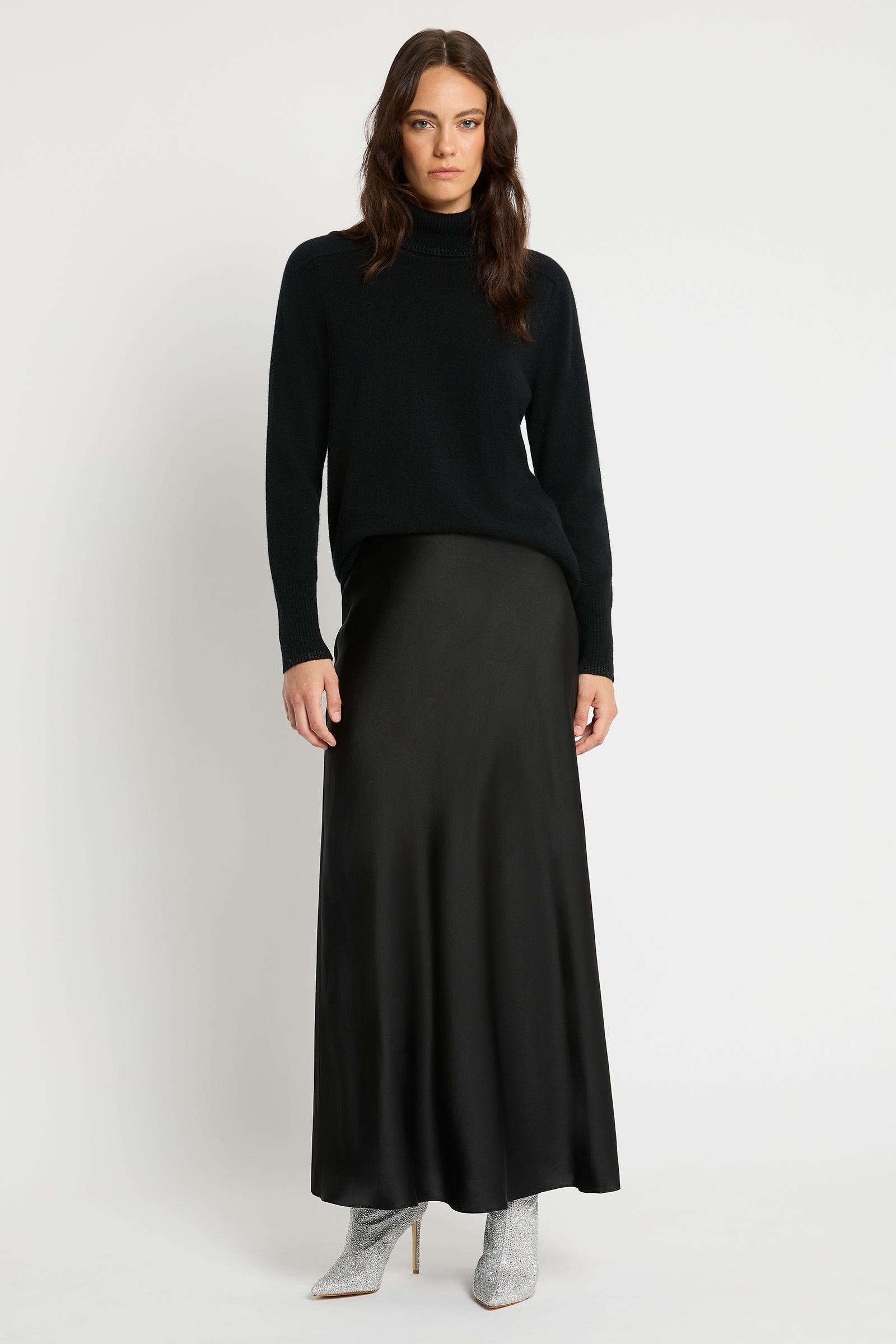 Black silk sale skirt uk