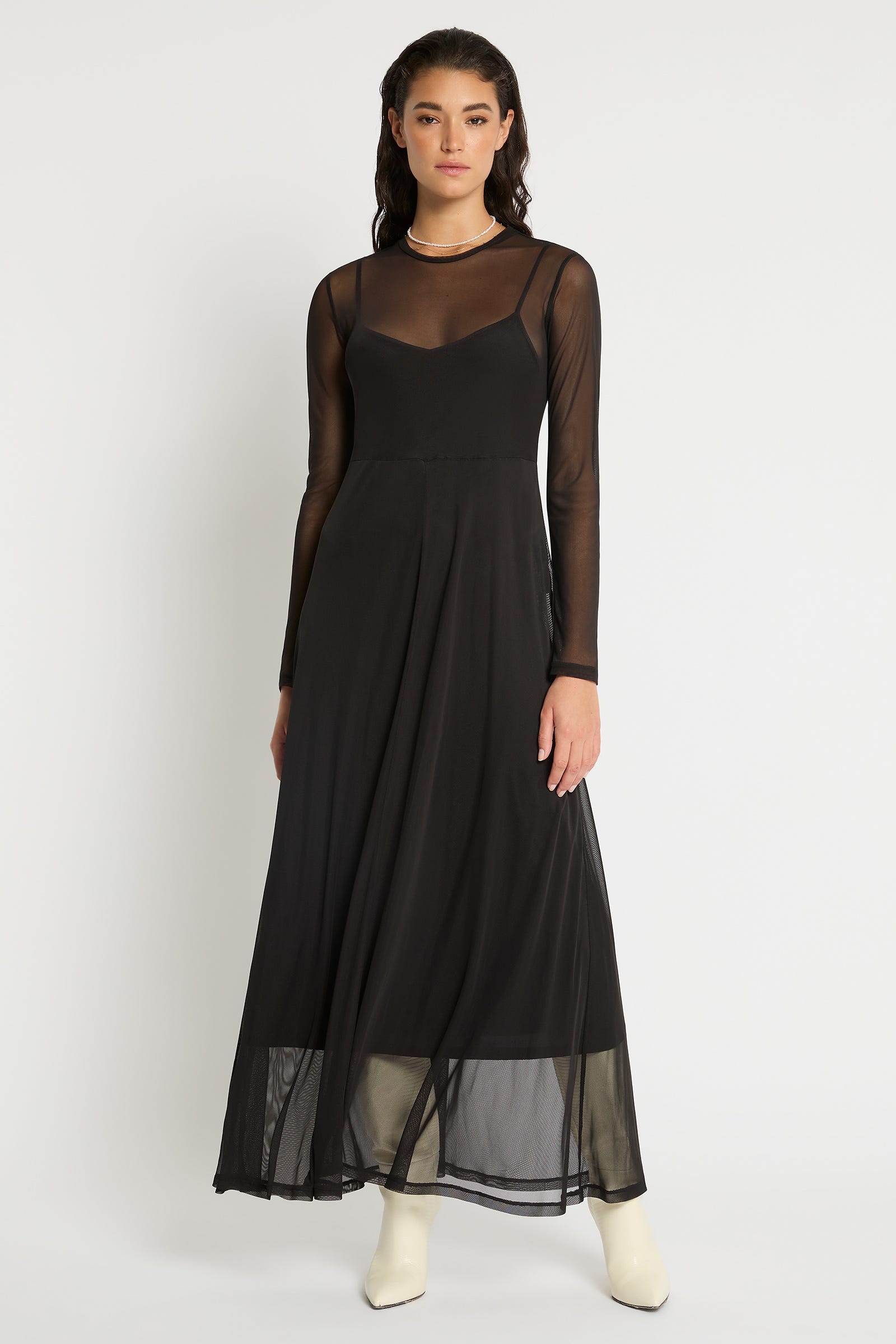 Mesh sales long dress