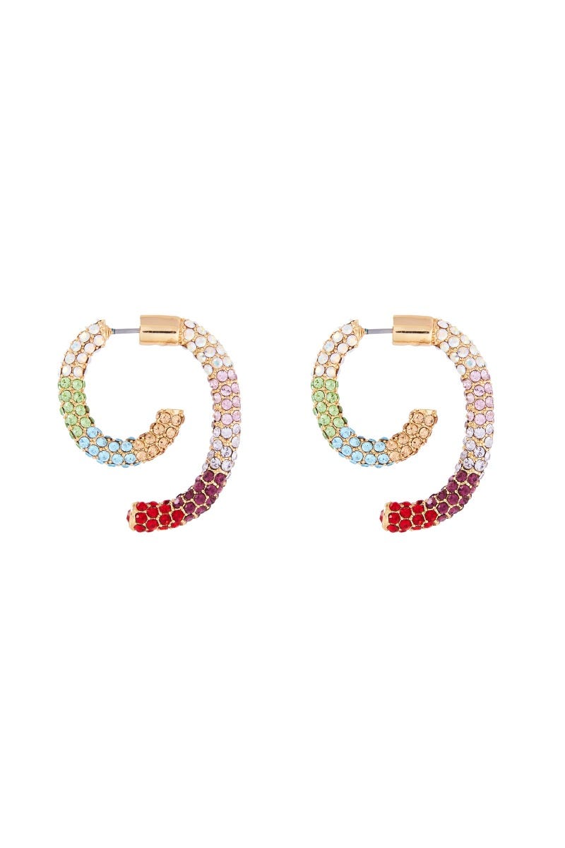Rainbow store pave earrings