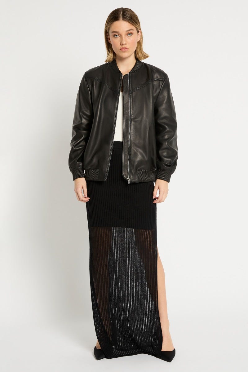 Sass Bide Women s Laddered Knit Skirt