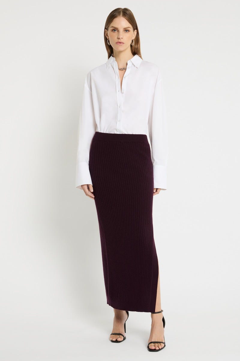 Cashmere knit skirt online