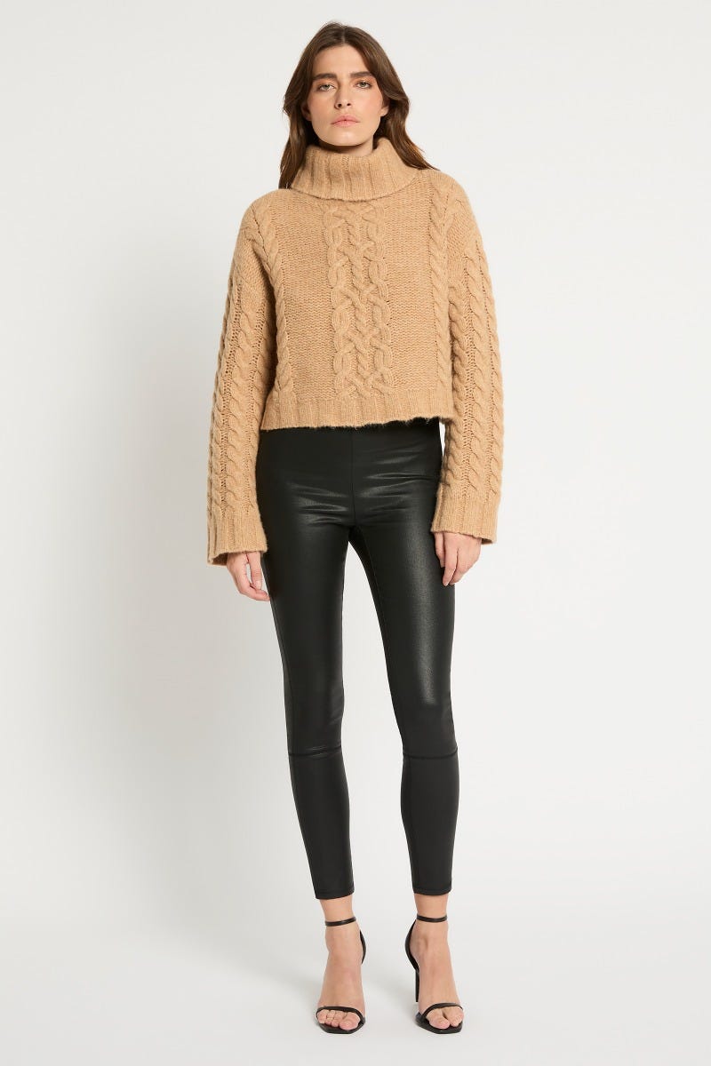 Camel knit sweater hot sale