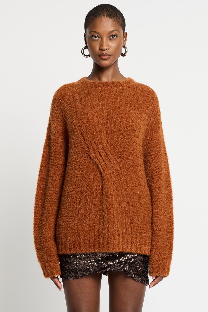Rust knit jumper shop