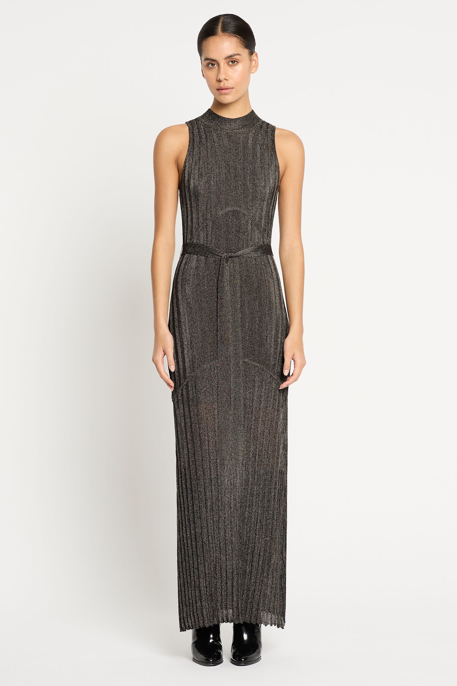 Black metallic new arrivals knit dress
