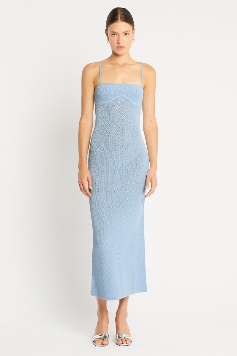 Blue sales knit dress